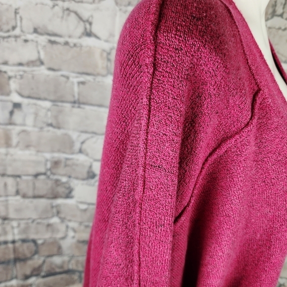 Penningtons Hot Pink Slub Cardigan Jewel Buttons Size  4X New - Picture 7 of 14